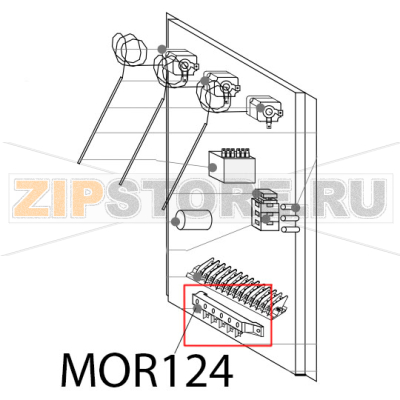 Supply terminal board Gierre FEV 64M Supply terminal board Gierre FEV 64MЗапчасть на деталировке под номером: MOR124