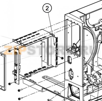 Плата объединительная принтера Datamax H-6210 Плата объединительная принтера Datamax H-6210Запчасть на сборочном чертеже под номером: 2Название запчасти Datamax на английском языке: Board, Backplane 