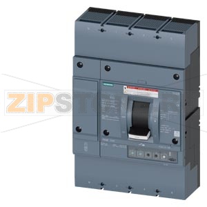 circuit breaker 3VA6 UL frame 800 breaking capacity class  H 65kA @ 480 V 4-pole, line protection ETU350, LSI, In=800A overload protection Ir=320A ...800A short circuit protection Isd=1,5... 10 x Ir, Ii=10 x In Siemens 3VA6580-6HN46-2AA0 