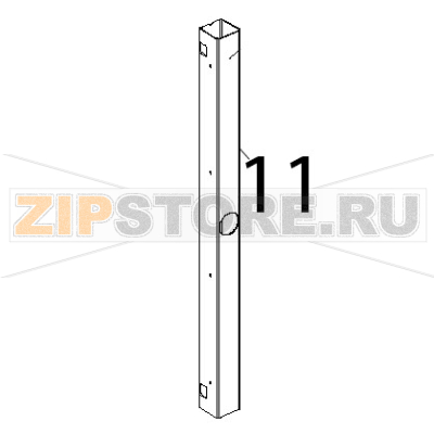Colonnina laterale DX inox porta Unox XVC 504 Colonnina laterale DX inox porta Unox XVC 504Запчасть на деталировке под номером: 11