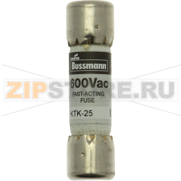 Предохранитель, 25 A, AC 600 В, 100 кА, 10x38 мм, UL, CSA, быстродействующий Eaton LIMITRON FAST 