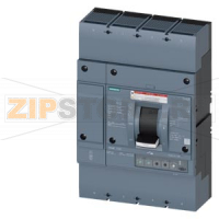circuit breaker 3VA6 UL frame 1000 breaking capacity class  C 100kA @ 480 V 4-pole, line protection ETU330,  LIG, In=1000A overload protection Ir=400A ...1000A short circuit protection Ii=1,5...10 x In Siemens 3VA6610-7HM46-0AA0