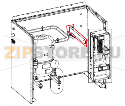 Компрессор CAE4450 Z (R404A) (с пзу) Polair SM109S   Компрессор CAE4450 Z (R404A) (с пзу) Polair SM109SЗапчасть на сборочном чертеже под номером: 29