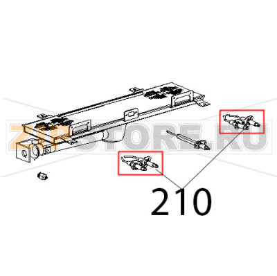 Candela doppia accensione Unox XVC 515G Candela doppia accensione Unox XVC 515GЗапчасть на деталировке под номером: 210