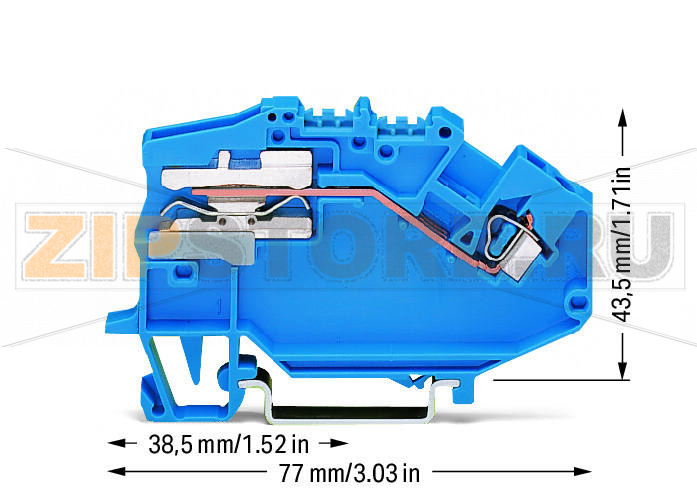 TOPJOB Classic 1-проводные клеммы с размыкателем нейтрали; 2,5 мм; CAGE CLAMP®; 2,50 mm; синие Wago 780-613 