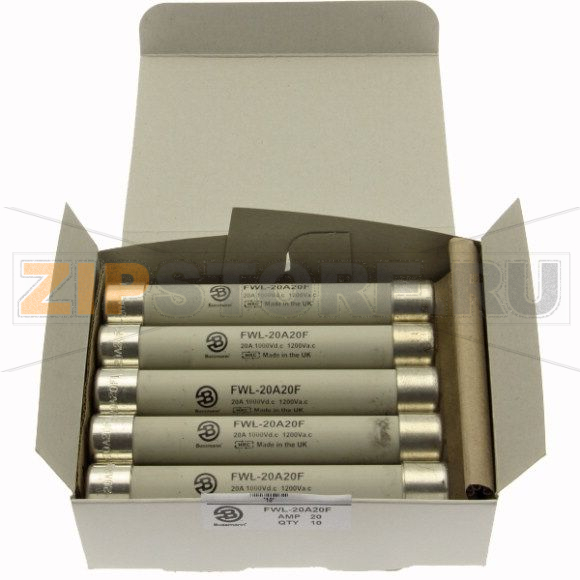Предохранитель, 20 A, AC 1200 В, DC 1000 В, 45 кА, 20x127 мм, gS, IEC BS Eaton TRACTION FUSE 20A 