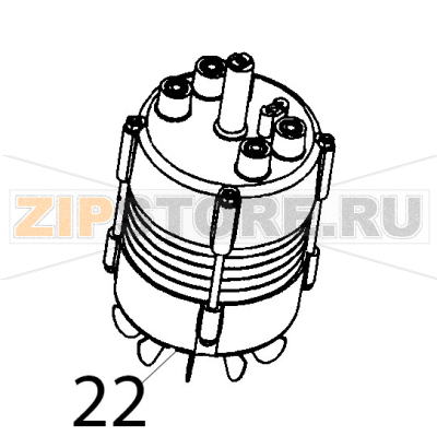 Ice-breaker motor with bearings Vema SG 2081 Ice-breaker motor with bearings Vema SG 2081Запчасть на деталировке под номером: 22