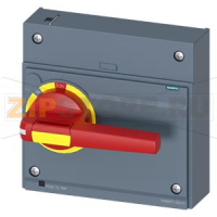 Front mounted rotary operator EMERGENCY-OFF IEC IP30/40 accessory for: 3VA55/3VA65/3VA66 Siemens 3VA9677-0EK15