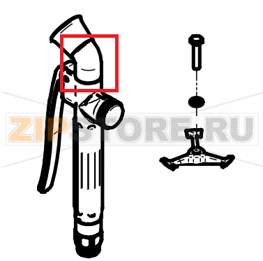 Bracket for hand shower CONVOTHERM OES 10.10    Bracket for hand shower CONVOTHERM OES 10.10Запчасть на сборочном чертеже под номером: 413Название запчасти на английском&nbsp;языке: Bracket for hand shower CONVOTHERM OES 10.10