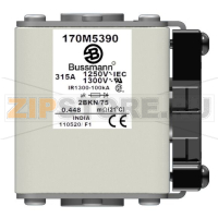 Предохранитель, 315 A, AC 1250 В, 100 кА, size 2, 61x75x77 мм, aR, IEC UL Eaton FUSE 315A 1250