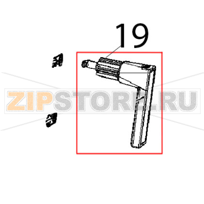 Handle haft CT BT Unox XB 895 Handle haft CT BT Unox XB 895Запчасть на деталировке под номером: 19