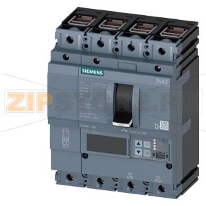 circuit breaker 3VA2 IEC frame 160 breaking capacity class  E Icu=200 kA @ 415 V 4-pole, line protection ETU860,  LSIG, In=25A overload protection Ir=10A ... 25A short circuit protection Isd=0,6...10xIn, Ii=1,5...12xIn neutral protection adjustable(OFF up 
