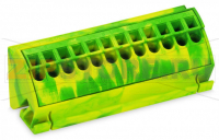 Клеммы шины с заземлением; для шин (10 x 3) мм; 12-пол.; 4 mm?; Push-in CAGE CLAMP®; 4,00 mm?; зеленые-желто Wago 812-100