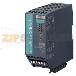 SITOP UPS1600 10A USB БЛОК БЕСПЕРЕБОЙНОГО ЭЛЕКТРОПИТАНИЯ С USB-ИНТЕРФЕЙСОМ ВХОД: DC 24 V ВЫХОД: DC 24 V/10 A Siemens 6EP4134-3AB00-1AY0 