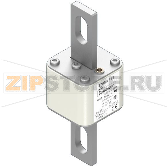 Предохранитель, 450 A, AC 690 В, 200 кА, size 1, 53x69x136 мм, aR, IEC UL Eaton FUSE 450A 690V 