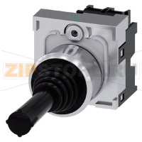 Координатный соединитель, 22 мм, кругл., глянцевый металл, цвет: черный, 2 положения переключателя, с фиксацией по вертикали, без механической блокировки, в положении O, с держателем, 1 НО, 1 НО, винтовой зажим, Siemens 3SU1150-7AB88-1NA0