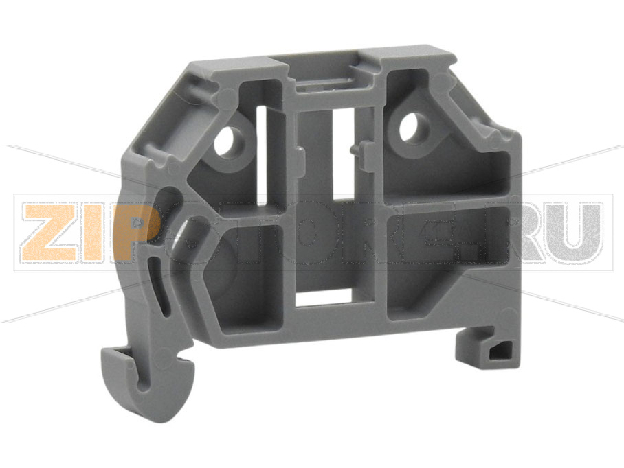 Безвинтовой оконечный стопор; шириной 6 мм; для DIN-рейки 35 x 15 и 35 x 7,5; серые Wago 249-116 