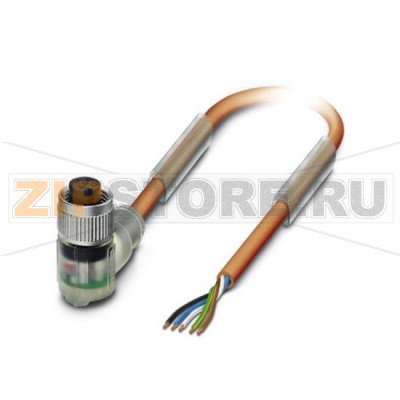Кабель для датчика / исполнительного элемента Phoenix Contact SAC-5P-5,0-150/M12FR-3L VW 5-полюсн., PUR без галогенов, отвержденный излучением, оранжевый RAL 2003, свободный конец, к Гнездо угловой M12, А-кодирование, с помощью 3 светодиода, Длина кабеля: 5 м, исполнение на заказ.Минимальный заказ: 50 шт.Упаковка: 5 шт.