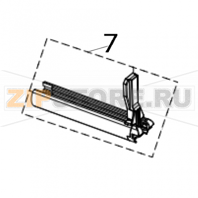 Label supply spindle assy TSC MH641P Label supply spindle assy TSC MH641PЗапчасть на деталировке под номером: 7