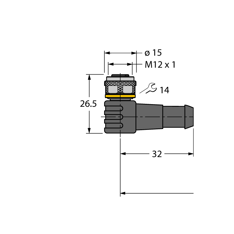 Кабель PUR Turck WKC12T-0.6-RSC12T/TXL 