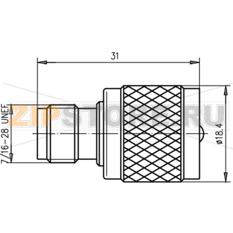Разъем коаксиальный, гнездо TNC, штекер UHF, 1 шт Telegärtner J01019A0002 