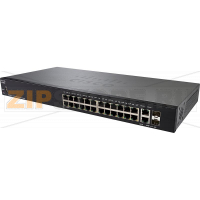 Коммутатор Настраиваемый (Smart) Cisco - 250 series, Layer 2, 24-1GbE, 2-combo-1GbE, ROM-256MB, RAM-512MB, SNMP, Web, rack mount, SG250-26-K9-EU