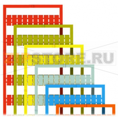 WMB marking card; as card; for terminal block width 5 - 17.5 mm; stretchable 5 - 5.2 mm; plain; snap-on type; red Wago 793-5501/000-005 