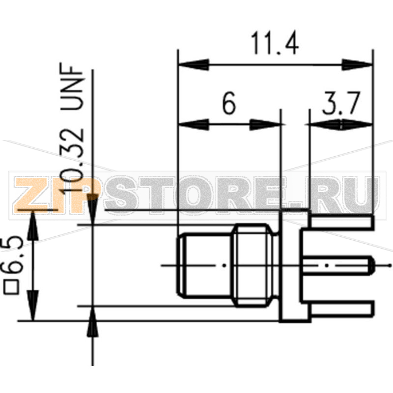 Разъем SMC, 50 Ом, 1 шт Telegärtner J01170A0131 