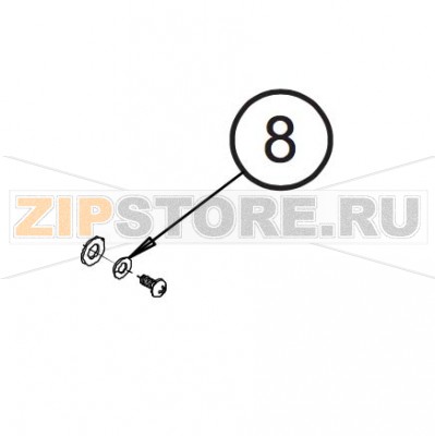 Шайба стопорная #4 Datamax W-8306 Шайба стопорная #4 Datamax W-8306Запчасть на сборочном чертеже под номером: 8Количество запчастей в комплекте: 50Название запчасти Datamax на английском языке: (50PK) Washer, Lock #4 