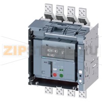 draw-out molded case circuit breaker with guide frame and PSS frame 1600; with RTC and 4AUX trip alarm switch S24; Icu "C" Icu=110kA @ 415V, 4-pole, left ETU350, LSI, In=1250A rotary coding switch Ir=500...1250A Isd=1...10xIn, Ii=1.5...15xIn N conductor p