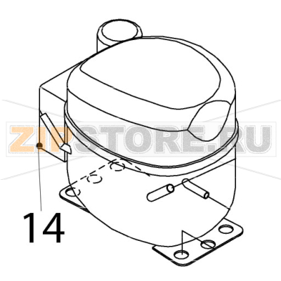 Protector retainer Hoshizaki IM-65NE-25 Protector retainer Hoshizaki IM-65NE-25Запчасть на деталировке под номером: 14