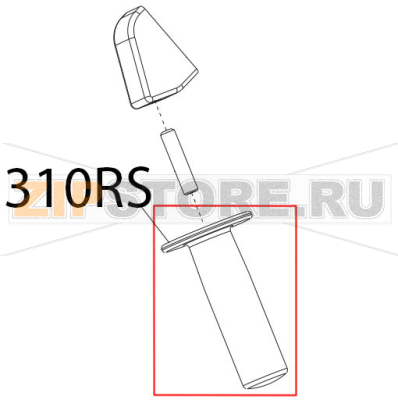 Manopola a volano pressam rossa CE Sirman Palladio 350 Manopola a volano pressam rossa CE Sirman Palladio 350Запчасть на деталировке под номером: 310RS