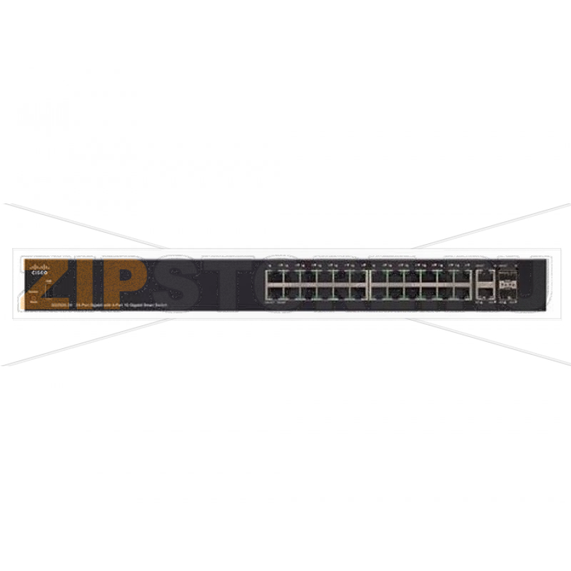 Коммутатор 128 Гб/с, 24x10BASE-T/100BASE-TX/1000BASE-T, RJ-45, 2x10GBASE-T, 2xSFP+ Cisco SG250X-24-K9-EU 