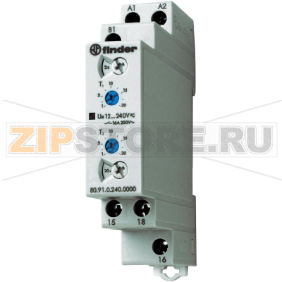 Реле времени многофункциональное, 0.1 с - 20 ч Finder 80.91.0.240.0000 