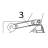 Kit locking lever LH Zebra 170PAX4