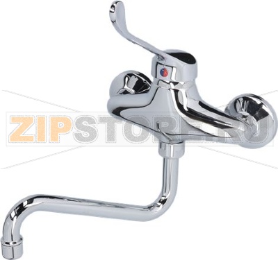 НАСТЕННЫЙ СМЕСИТЕЛЬ С РЫЧАГОМ 200 ММ 