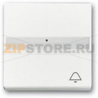 Клавиша выключателя с символом "Звонок", альпийский белый ABB 2CKA001731A4002