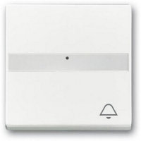 Клавиша выключателя с символом "Звонок", альпийский белый ABB 2CKA001731A4002