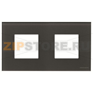 Рамка двухместная, двухмодульная, стекло графит ABB 2CLA227200N3801 