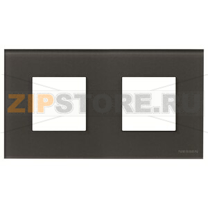 Рамка двухместная, двухмодульная, стекло графит ABB 2CLA227200N3801 