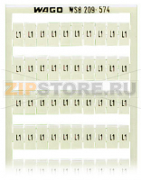 Маркировочная карта WSB; в картах; МАРКИРОВАНО; L1 (100x); not stretchable; Горизонтальная маркировка; с креплением на защелке; белые Wago 209-574