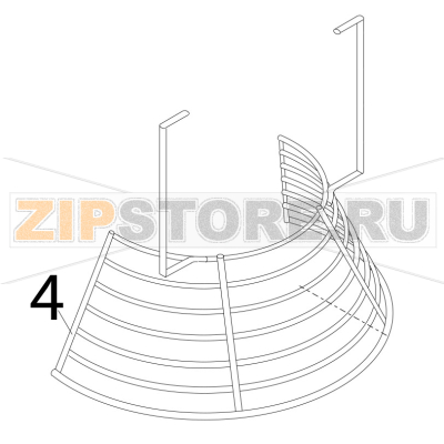 Safety grid front part Bear Varimixer AR80 VL-1S Safety grid front part Bear Varimixer AR80 VL-1SЗапчасть на деталировке под номером: 4