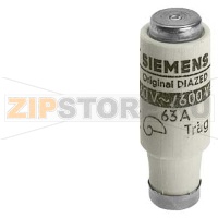 DIAZED ПЛАВКАЯ ВСТАВКА ЗАЩИТА КАБЕЛЕЙ И ЛИНИЙ 600В GL, ТИПОРАЗМЕР DIII, E33, 20A Siemens 5SD8020