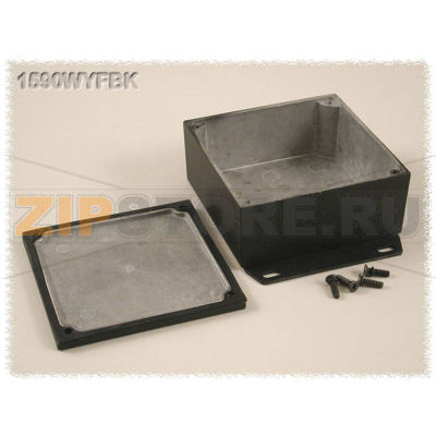 Корпус алюминиевый 92x92x42 мм, черный, 1 шт Hammond 1590WYFBK 
