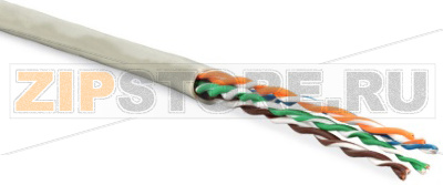 Hyperline UUTP4-C5E-P24-IN-LSZH-GY-100 (100 м) Кабель витая пара, неэкранированная U/UTP, категория 5e, 4 пары (24 AWG), многожильный (patсh), LSZH, нг(С)-HF, -20°C – +75°C, серый 