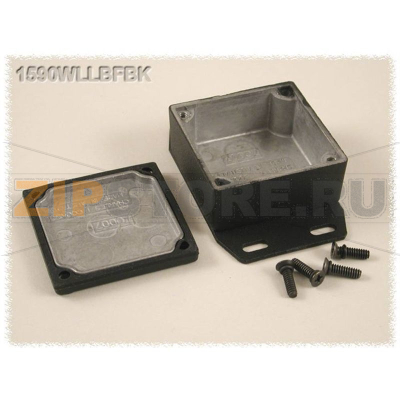 Корпус алюминиевый 50x50x25 мм, черный, 1 шт Hammond 1590WLLBFBK 