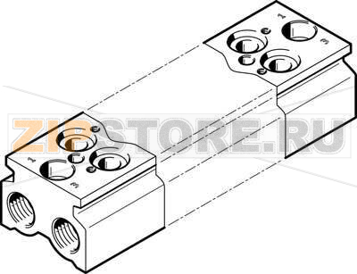 Плита для блочного монтажа Festo CPE18-3/2-PRS-3/8-2 
