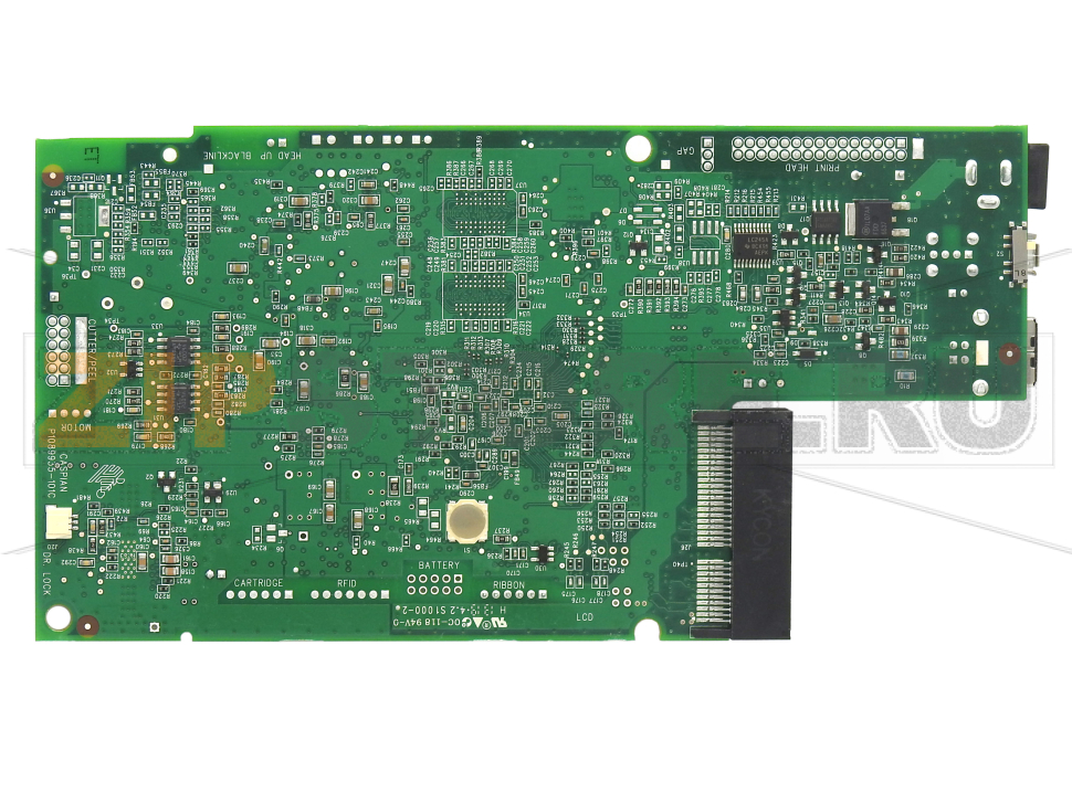 Главная плата логики (USB, USB-host, слот расширения) Zebra ZD420 Thermal Transfer Материнская плата (системная плата, главная плата логики) USB, USB-host, слот расширения  Zebra ZD420 Thermal TransferЗапчасть на сборочном чертеже под номером: 13Название запчасти Zebra на английском языке: Main Logic Board, USB, USB Host, Modular Connectivity Slot