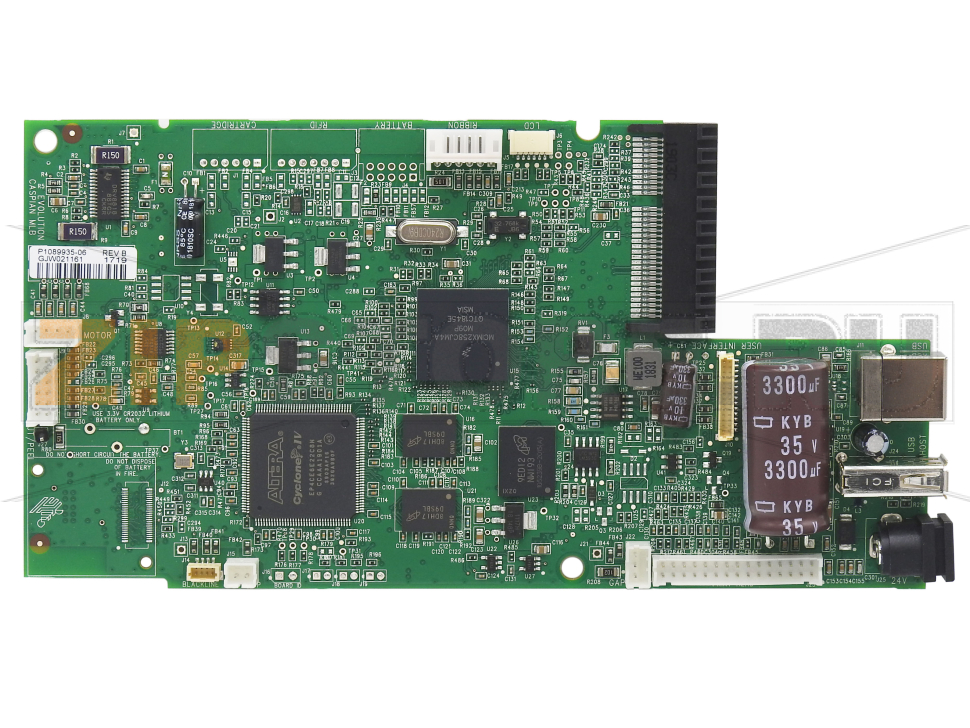 Главная плата логики (USB, USB-host, слот расширения) Zebra ZD420 Thermal Transfer Материнская плата (системная плата, главная плата логики) USB, USB-host, слот расширения  Zebra ZD420 Thermal TransferЗапчасть на сборочном чертеже под номером: 13Название запчасти Zebra на английском языке: Main Logic Board, USB, USB Host, Modular Connectivity Slot