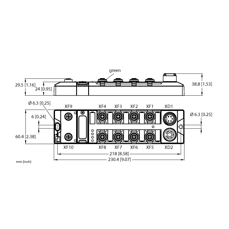 Ethernet-коммутатор управляемый, 8 портов 100 Мбит, 2 порта 1 Гбит Turck TBEN-L5-SE-M2 